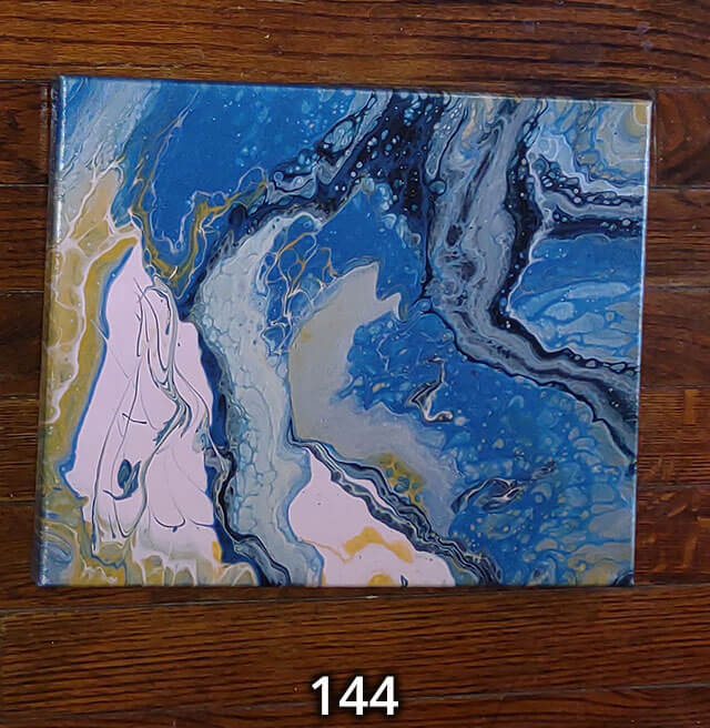 An 11x14 paint pour piece